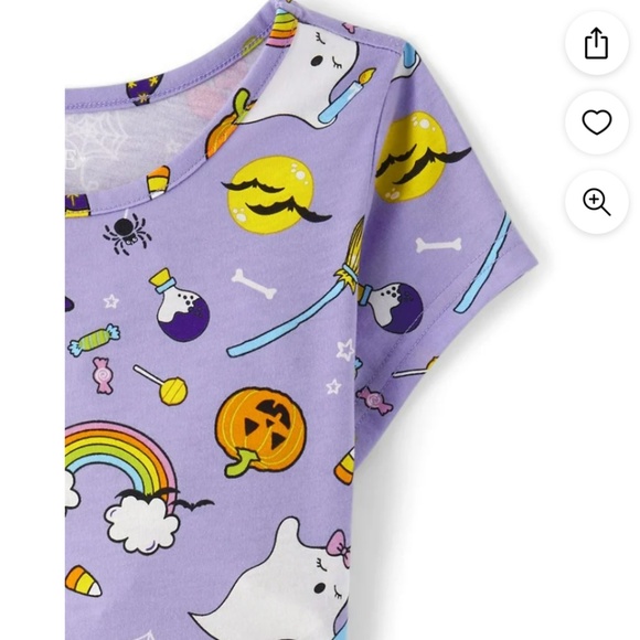 The Children’s Place Halloween Doodle Print Dress Medium (7-8) NWT - Picture 2 of 5